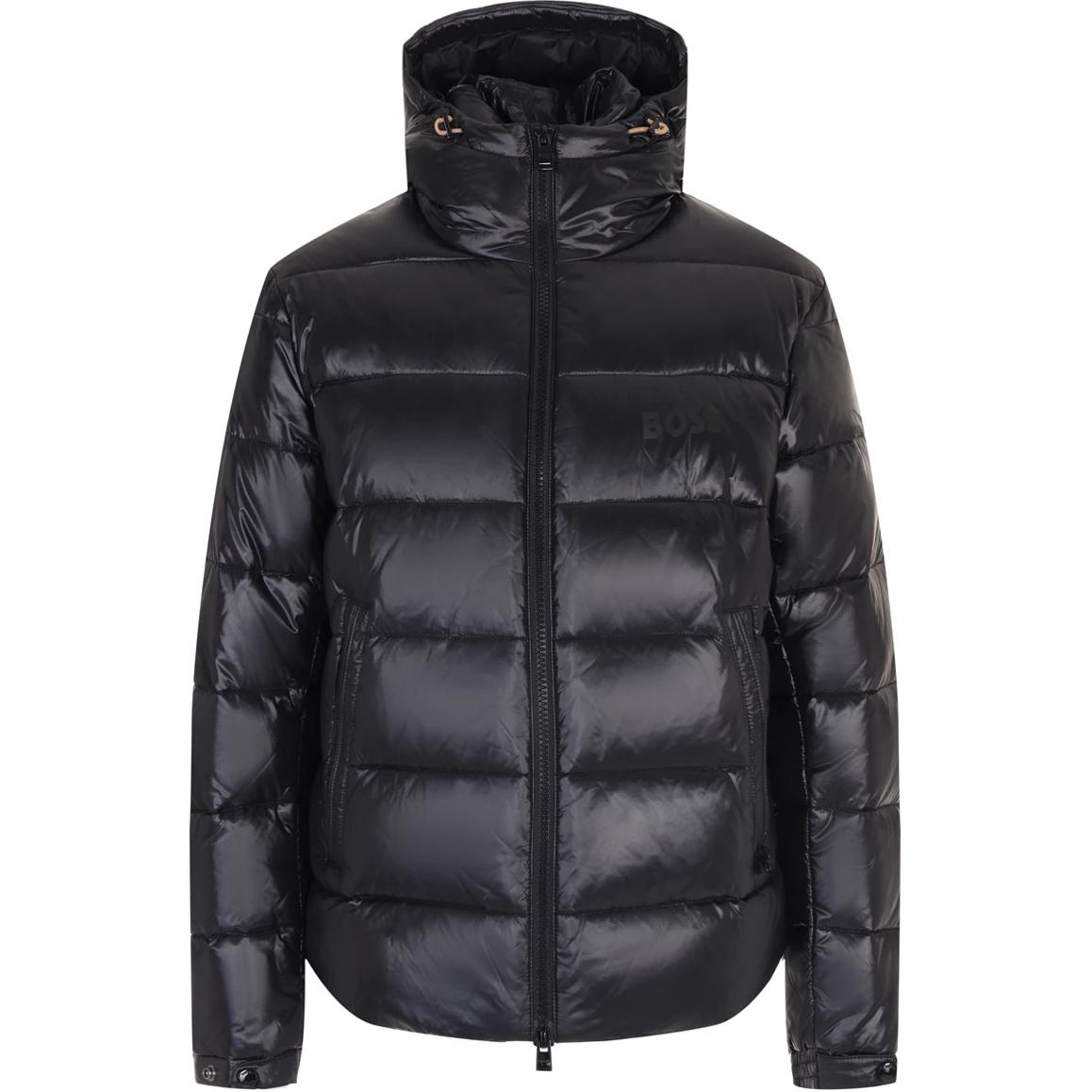 HUGO BOSS  Black Logo Printed High Collar Jacket Long Sleeve Outerwear 50520200-001