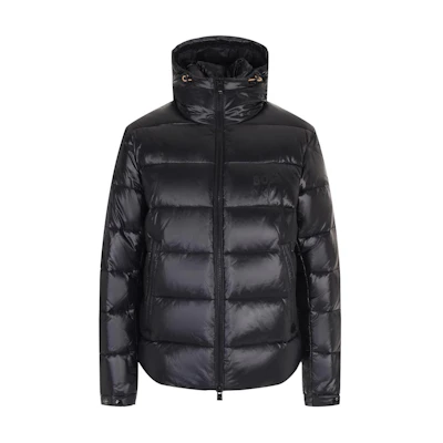 HUGO BOSS Black Logo Printed High Collar Jacket Long Sleeve Outerwear 50520200-001