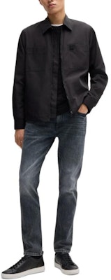 HUGO BOSS Black Logo Zip-Up Polo Long Sleeve Shirt 50520058-001 Lookbook HUGO BOSS Black Logo Zip-Up Polo Long Sleeve Shirt 50520058-001