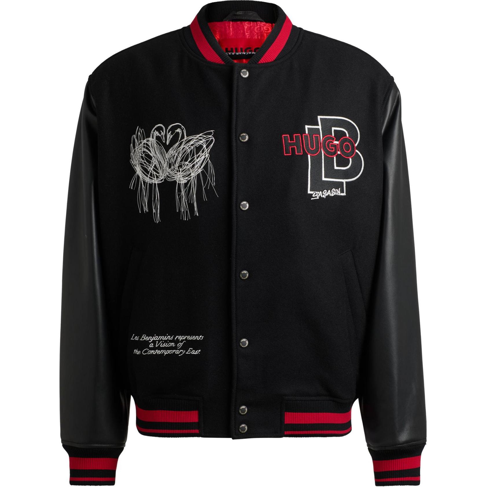 HUGO BOSS  Black Loose Fit Bomber Jacket with Logo Applique. 50525239-001 圖 2