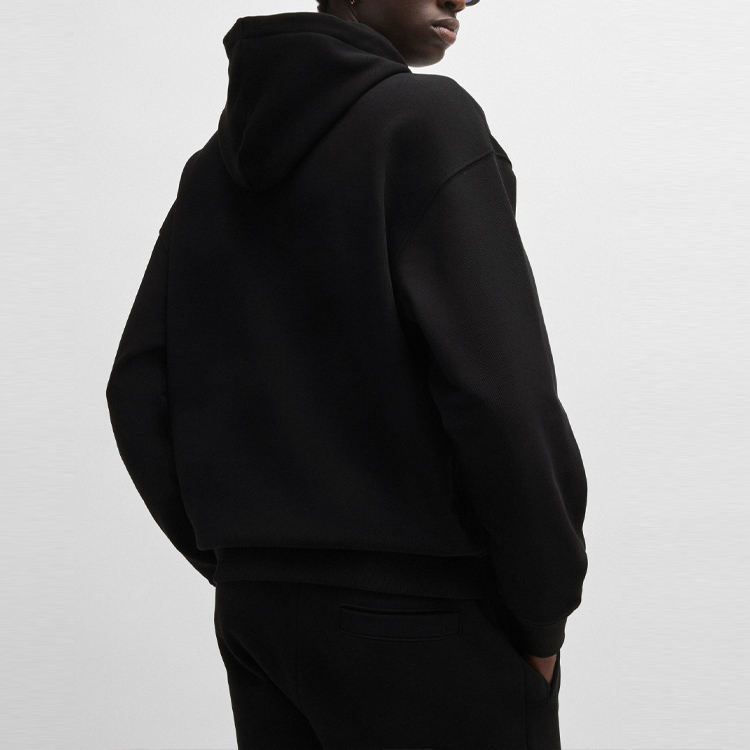 HUGO BOSS  Black Loose Fit Hoodie with Logo Print. 50516655-001 圖 4