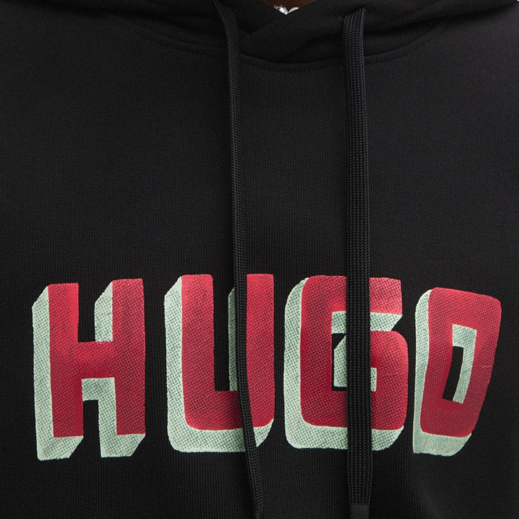 HUGO BOSS  Black Loose Fit Hoodie with Logo Print. 50516655-001 圖 6