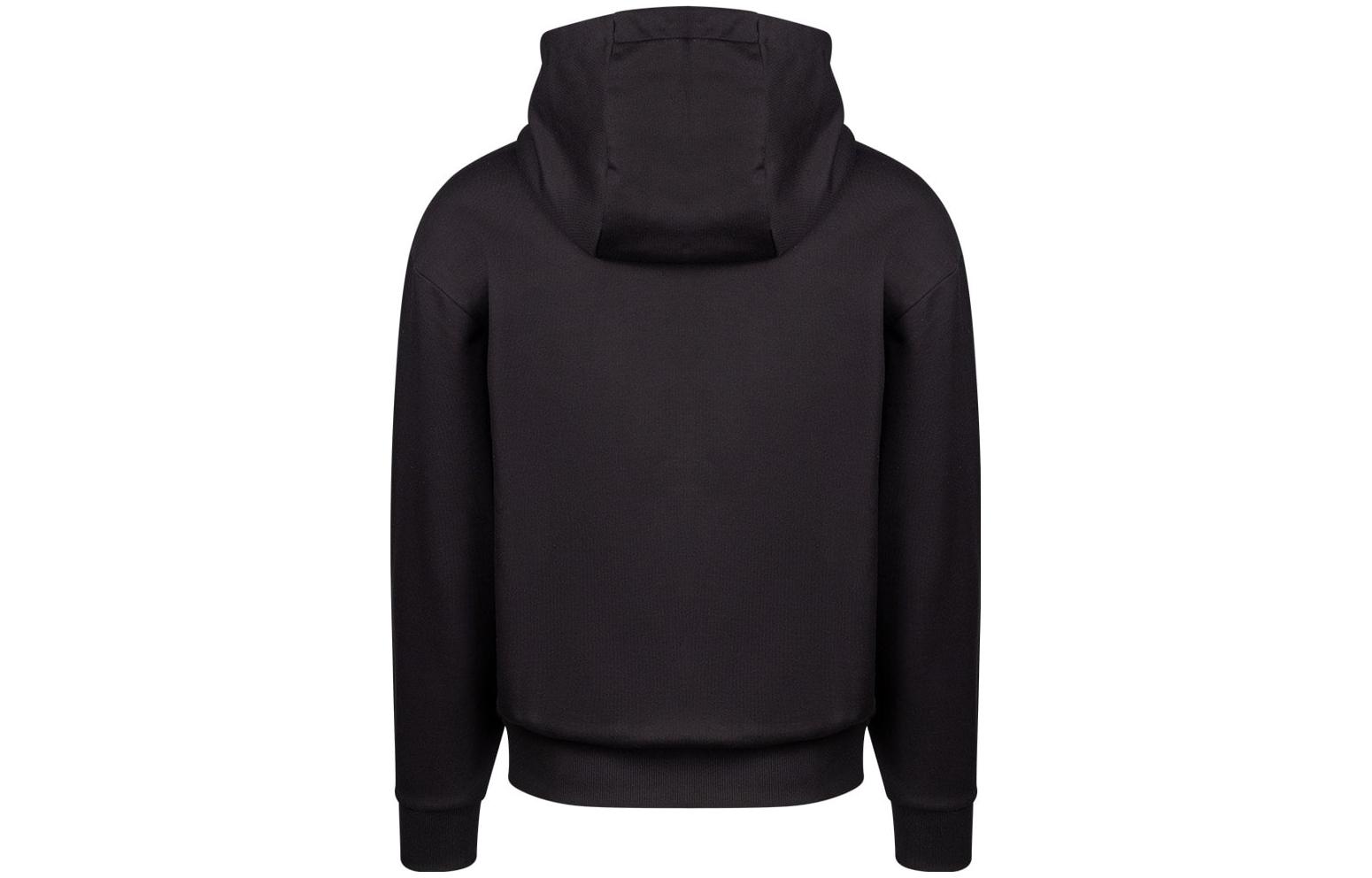 Lookbook HUGO BOSS  Black Loose Fit Patchwork Long Sleeve Hoodie 50495734-001