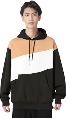 HUGO BOSS Black Loose Fit Patchwork Long Sleeve Hoodie 50495734-001 Shop HUGO BOSS Black Loose Fit Patchwork Long Sleeve Hoodie 50495734-001