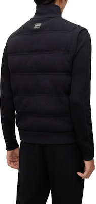 雨果博斯 黑色常规版型无袖罗纹棉混纺马甲 50500677-001 Shop 雨果博斯 黑色常规版型无袖罗纹棉混纺马甲 50500677-001