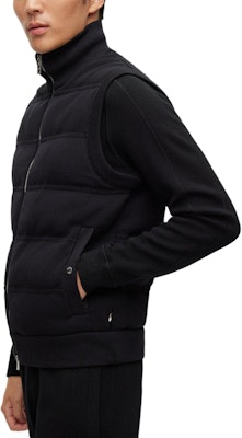 雨果博斯 黑色常规版型无袖罗纹棉混纺马甲 50500677-001 Purchase 雨果博斯 黑色常规版型无袖罗纹棉混纺马甲 50500677-001