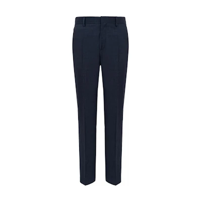 HUGO BOSS Black Series Slim-Fit Wool Checkered Suit Pants Dark Navy. 50513348-404