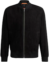 HUGO BOSS Black Solid Baseball Collar Zip-Up Jacket 50519197-001 HUGO BOSS Black Solid Baseball Collar Zip-Up Jacket 50519197-001