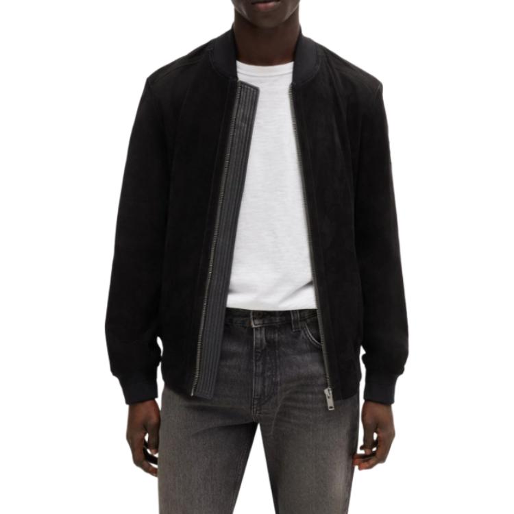 HUGO BOSS  Black Solid Baseball Collar Zip-Up Jacket 50519197-001 圖 3