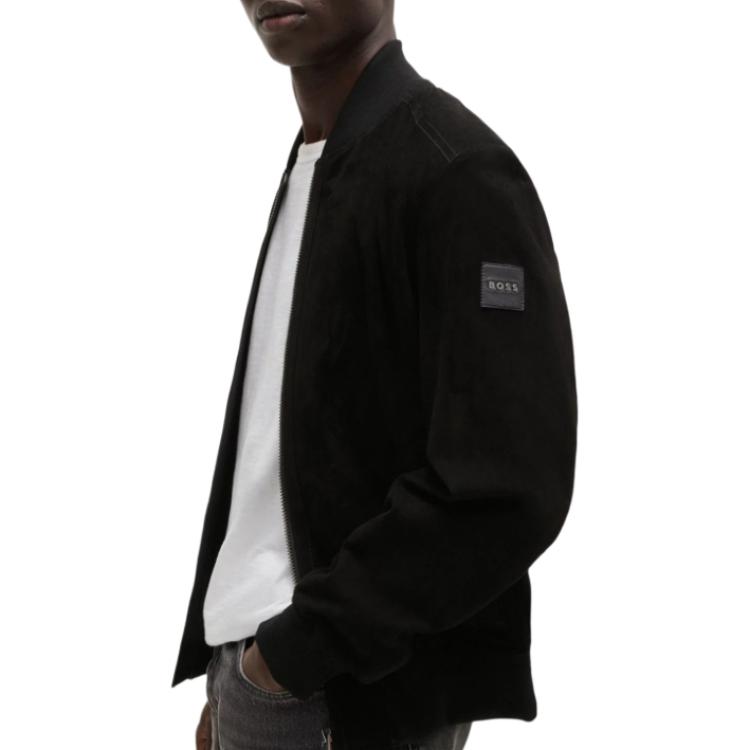 HUGO BOSS  Black Solid Baseball Collar Zip-Up Jacket 50519197-001 圖 5