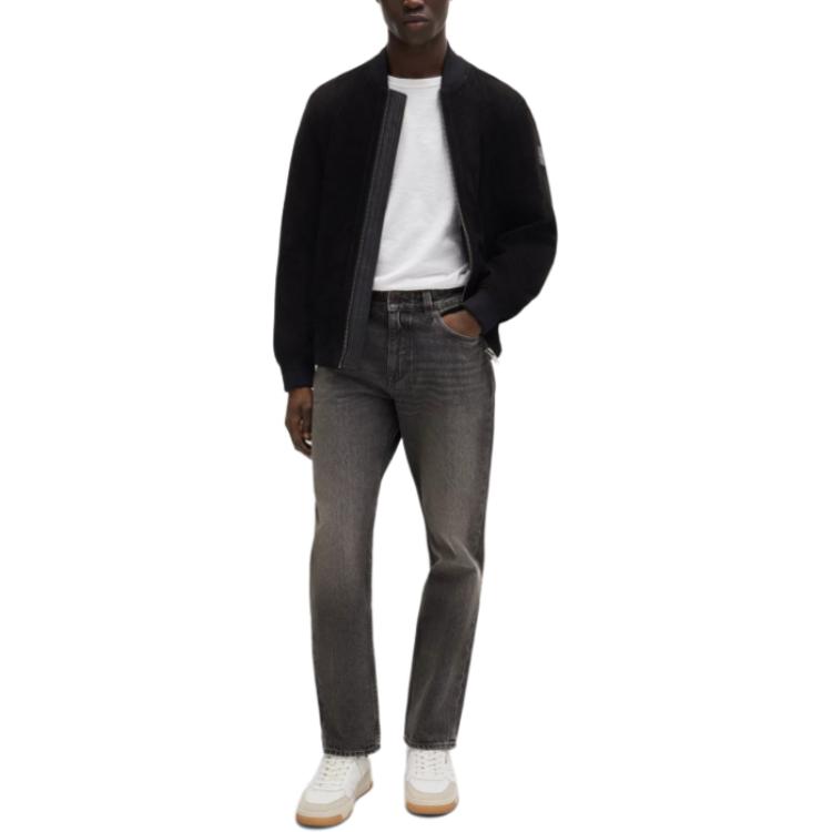 HUGO BOSS  Black Solid Baseball Collar Zip-Up Jacket 50519197-001 圖 6