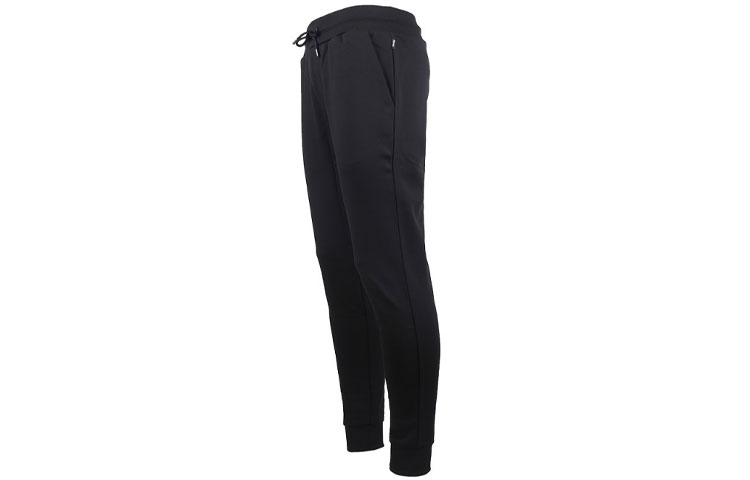 Shop HUGO BOSS  Black Solid Color Knit Jogger Sweatpants. 50463100-001