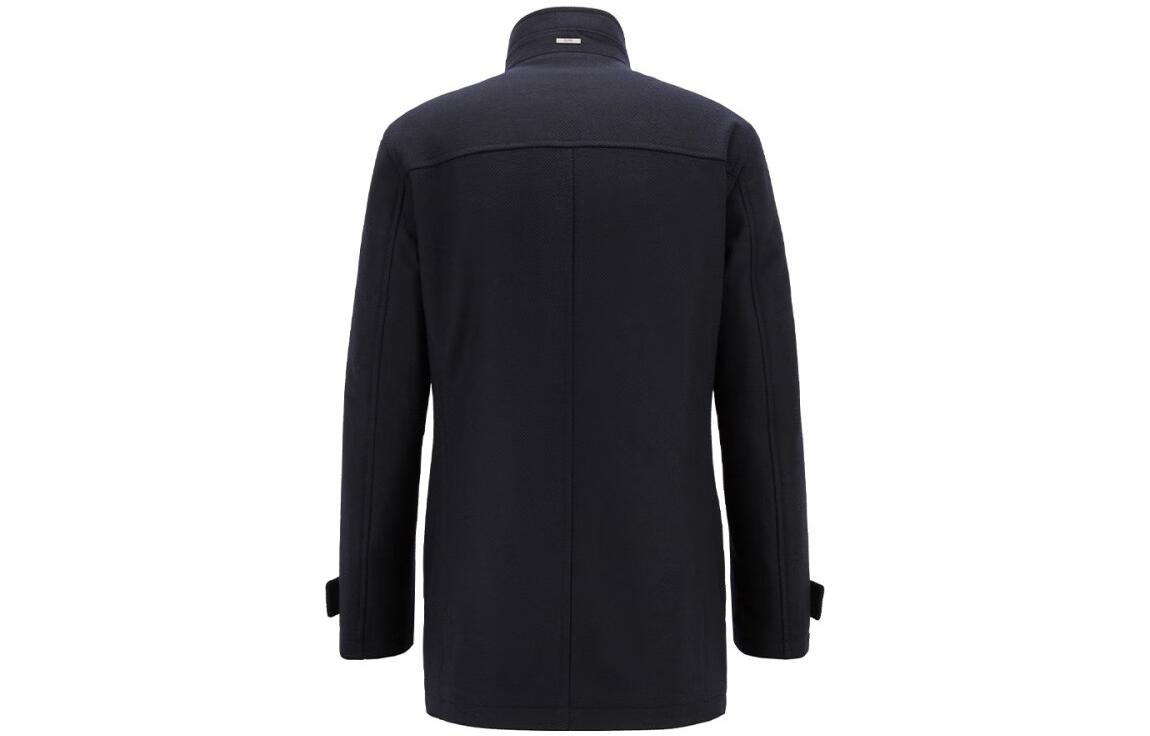 HUGO BOSS  Black Solid Color Long Sleeve Mid-Length Coat Jacket 50321202-001 圖 3