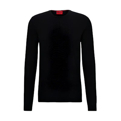 HUGO BOSS Black Solid Crewneck Pullover Sweater Long Sleeve 50476832-001