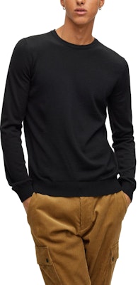 HUGO BOSS 黑色圓領長袖毛衣 50476832-001 Lookbook HUGO BOSS 黑色圓領長袖毛衣 50476832-001