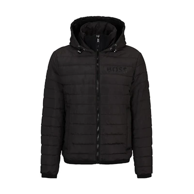 HUGO BOSS Black Solid Full-Zip Hoodie Jacket. 50510181-001