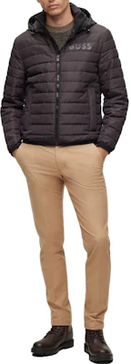 HUGO BOSS 黑色純色全拉鏈連帽外套夹克 50510181-001 Lookbook HUGO BOSS 黑色純色全拉鏈連帽外套夹克 50510181-001