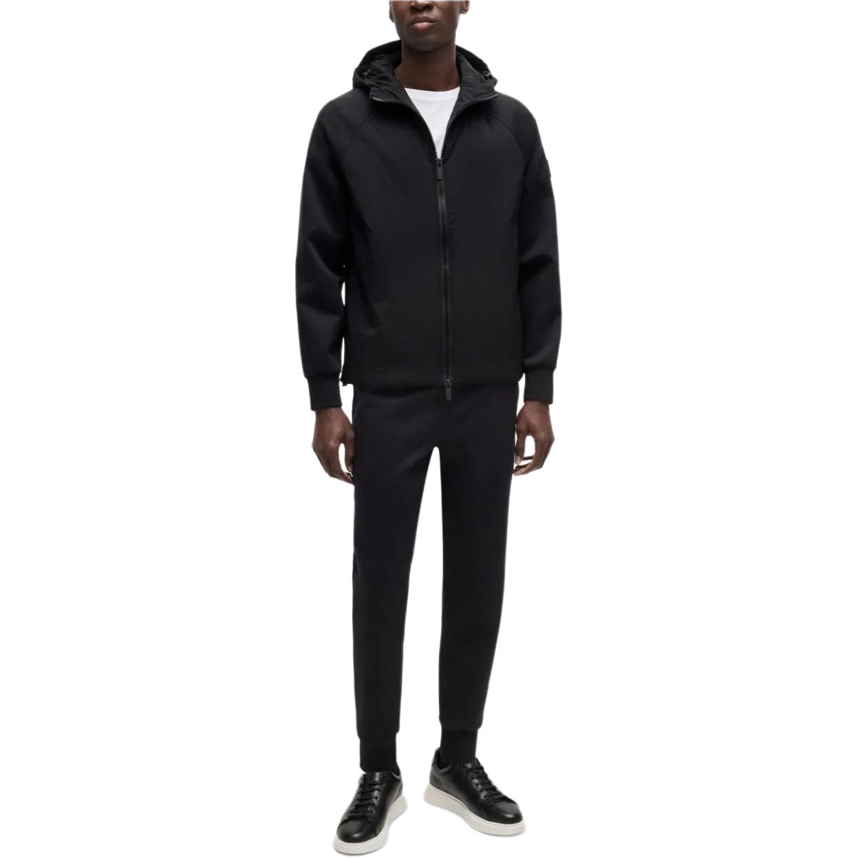 HUGO BOSS  Black Solid Hoodie Zip-Up Slim-Fit Jacket. 50519008-001 圖 3