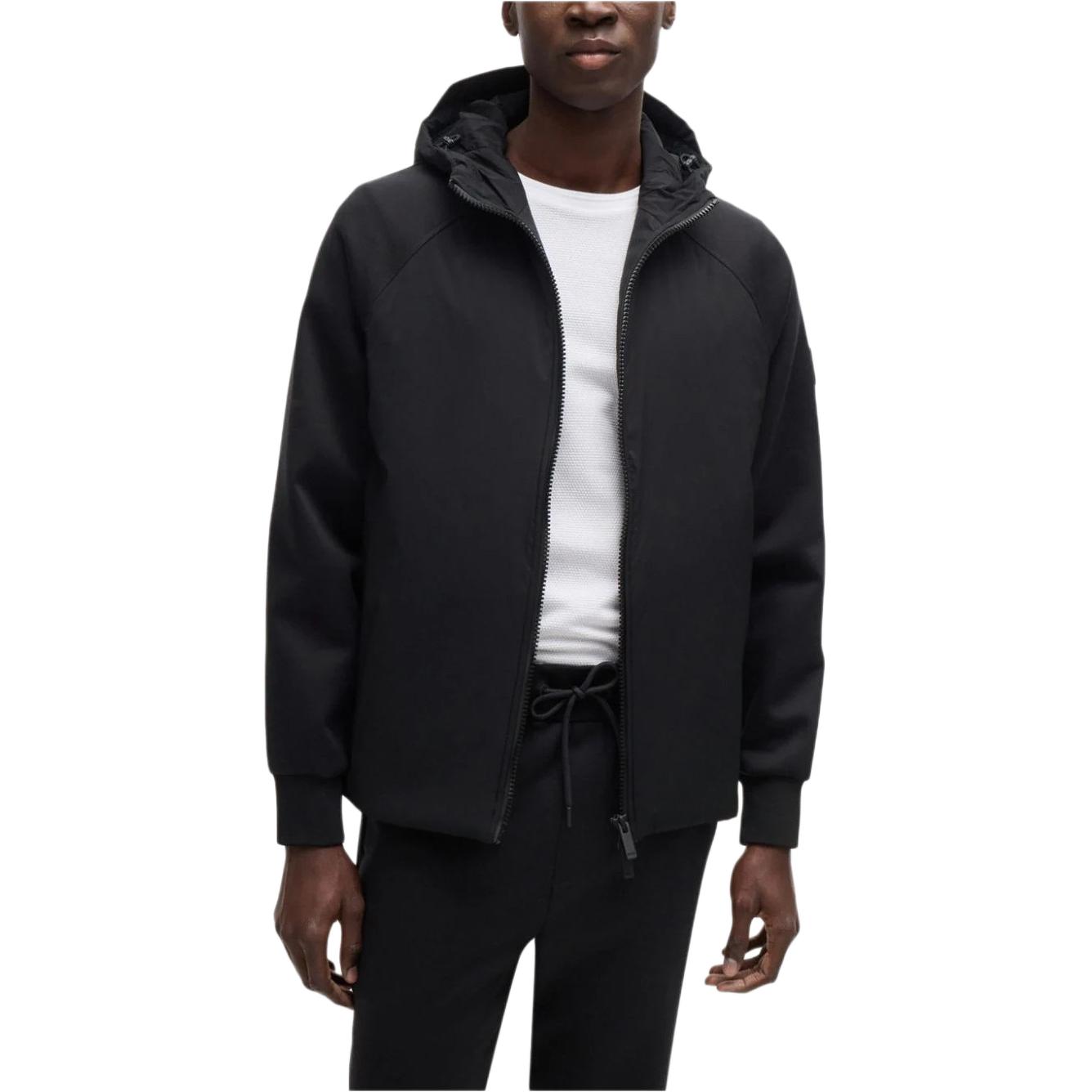 HUGO BOSS  Black Solid Hoodie Zip-Up Slim-Fit Jacket. 50519008-001 圖 4