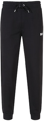 HUGO BOSS Black Solid Logo Embroidered Drawstring Joggers 50486640-001 Order HUGO BOSS Black Solid Logo Embroidered Drawstring Joggers 50486640-001
