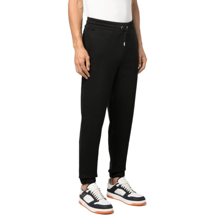 Details for HUGO BOSS  Black Solid Logo Embroidered Drawstring Joggers 50486640-001