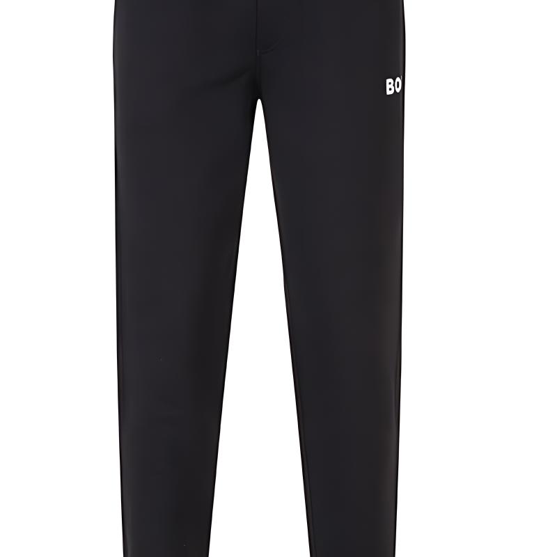 Cheap HUGO BOSS  Black Solid Logo Embroidered Drawstring Joggers 50486640-001