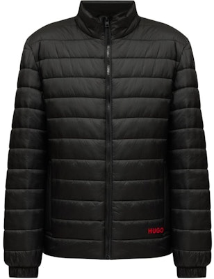 HUGO BOSS Black Solid Logo Embroidered Stand Collar Jacket. 50517753-001 Order HUGO BOSS Black Solid Logo Embroidered Stand Collar Jacket. 50517753-001