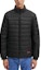 Shop HUGO BOSS Black Solid Logo Embroidered Stand Collar Jacket. 50517753-001