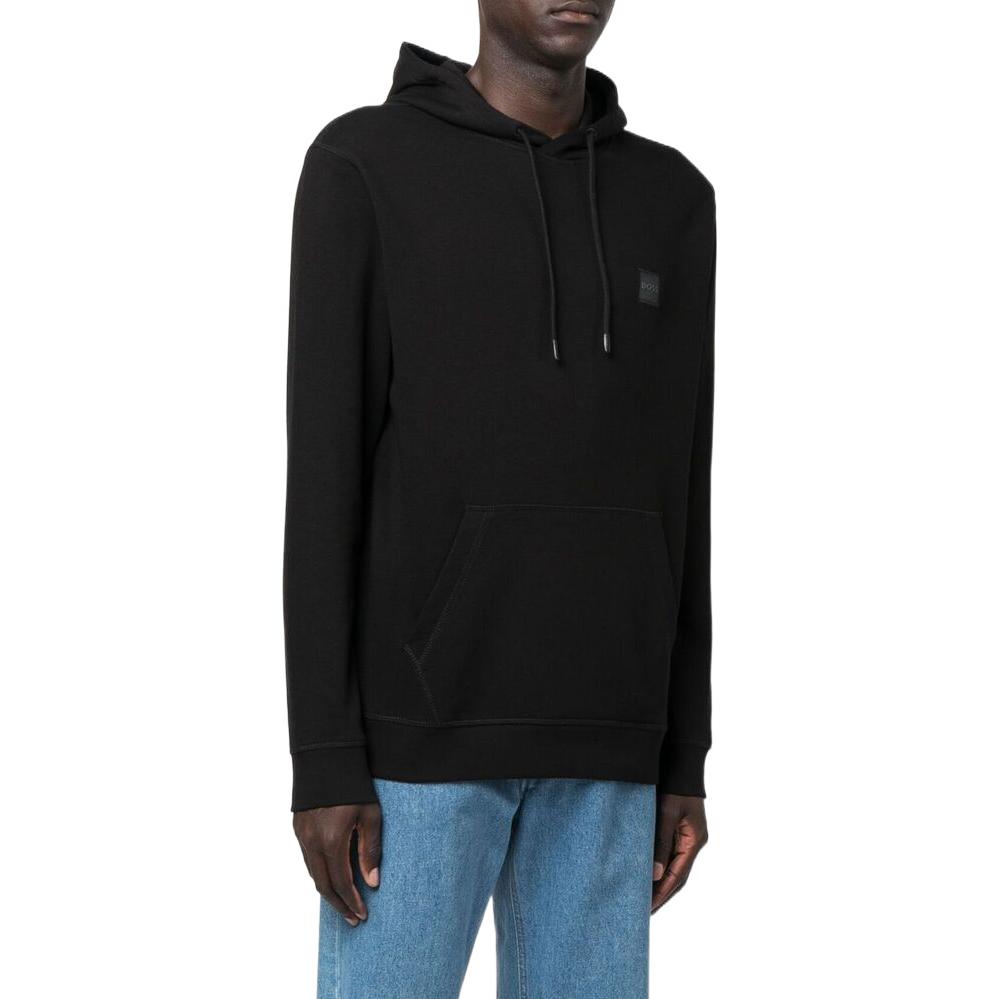 Details for HUGO BOSS 黑色純色標誌貼布連帽上衣. 50468445-001
