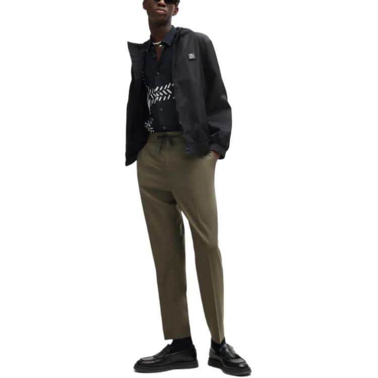 HUGO BOSS  Black Solid Logo Zip-Up Hooded Bomber Jacket 50517781-001 圖 4