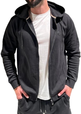 HUGO BOSS 黑色純色Logo拉鍊連帽外套。 50520303-001 Order HUGO BOSS 黑色純色Logo拉鍊連帽外套。 50520303-001