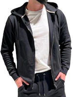 Lookbook HUGO BOSS Black Solid Logo Zip-Up Hoodie Jacket. 50520303-001