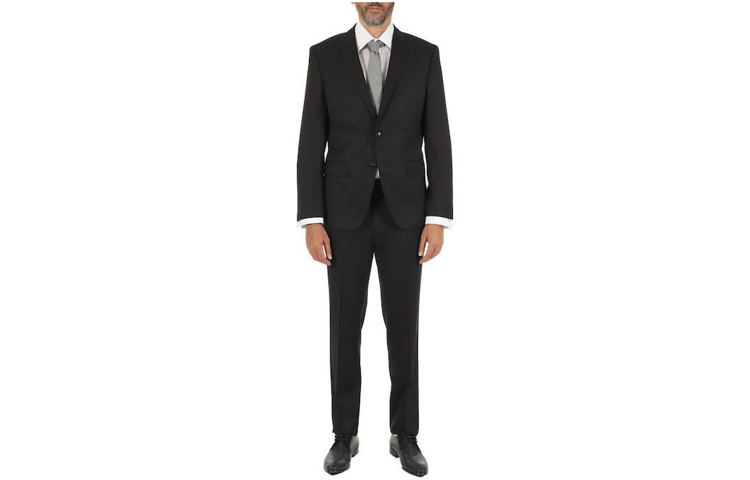 HUGO BOSS  Black Solid Single-Breasted Long-Sleeve Suit Set. 50497224-001