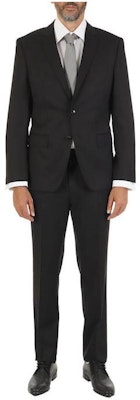 휴고 보스 블랙 솔리드 싱글브레스트 롱슬리브 슈트 세트. 50497224-001 Order 휴고 보스 블랙 솔리드 싱글브레스트 롱슬리브 슈트 세트. 50497224-001