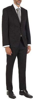 휴고 보스 블랙 솔리드 싱글브레스트 롱슬리브 슈트 세트. 50497224-001 Shop 휴고 보스 블랙 솔리드 싱글브레스트 롱슬리브 슈트 세트. 50497224-001