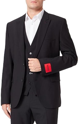 ヒューゴボス ブラック シングルブレスト ベストストレートスーツセット 50500386-001 Lookbook ヒューゴボス ブラック シングルブレスト ベストストレートスーツセット 50500386-001