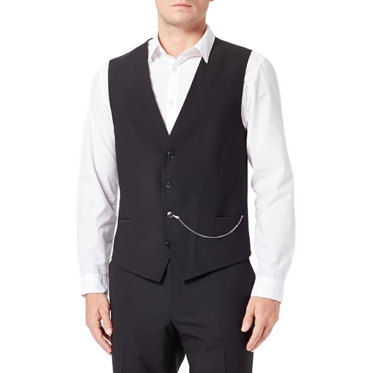 Purchase ヒューゴボス ブラック シングルブレスト ベストストレートスーツセット 50500386-001