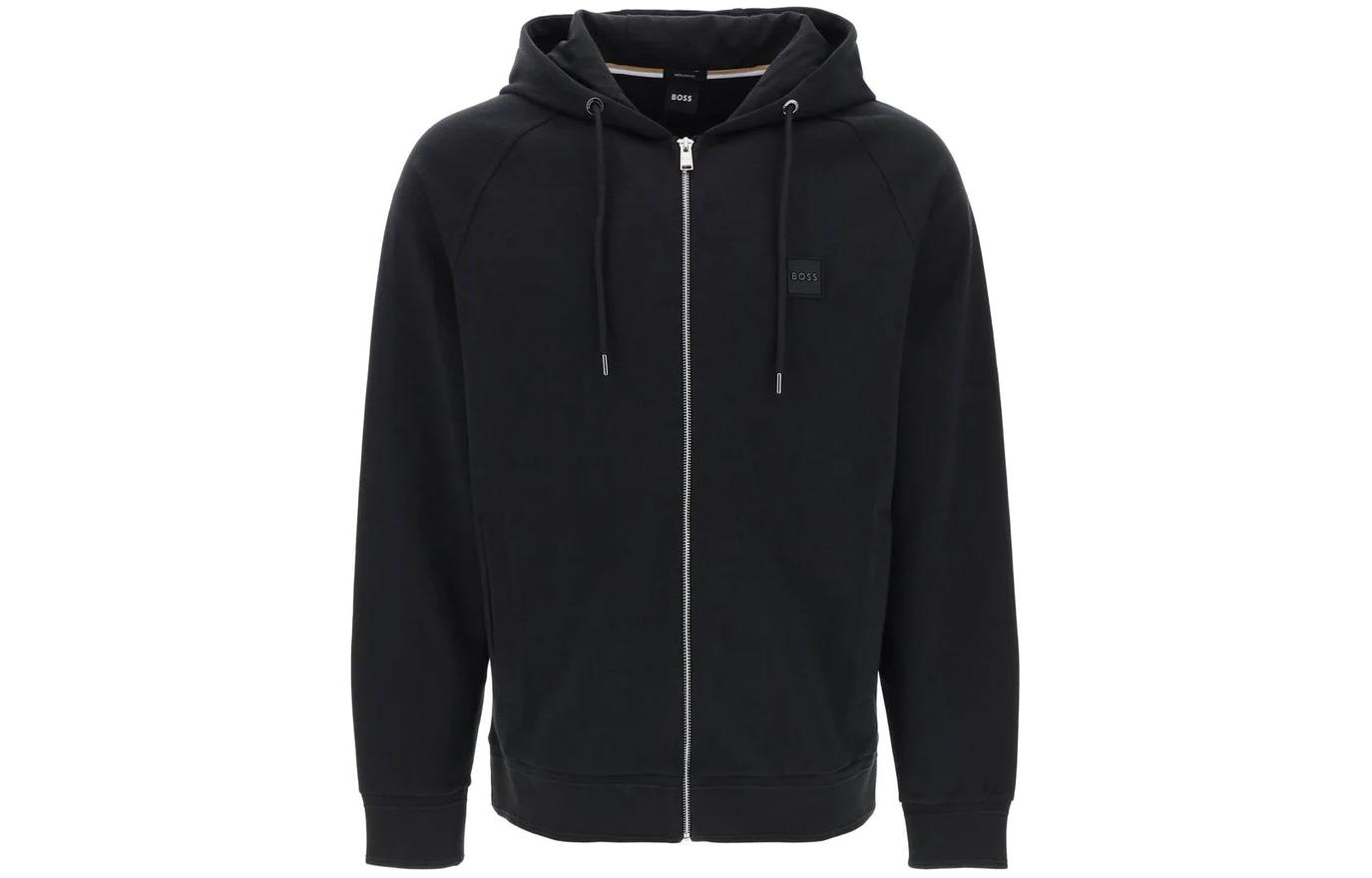 HUGO BOSS  Black Solid Slim Fit Hooded Zipper Jacket 50495272-001 圖 2