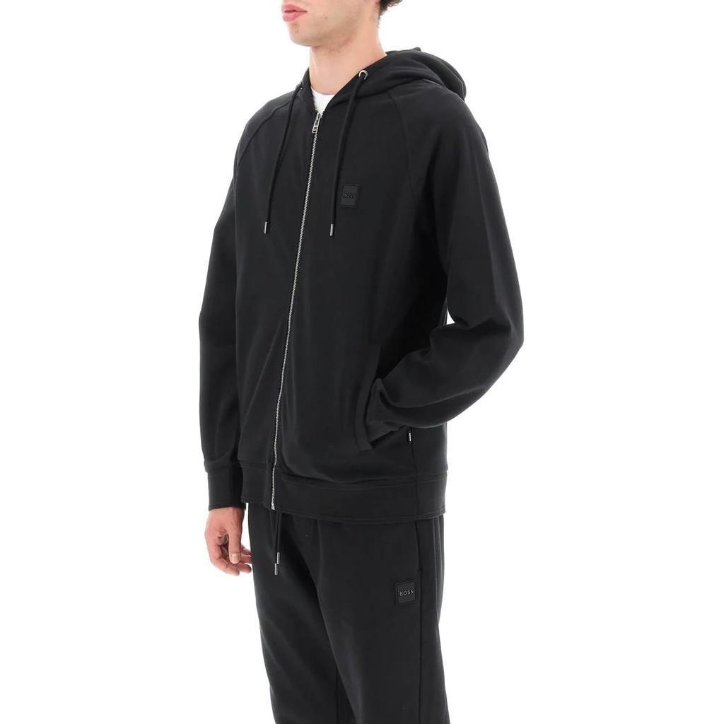 HUGO BOSS  Black Solid Slim Fit Hooded Zipper Jacket 50495272-001 圖 4