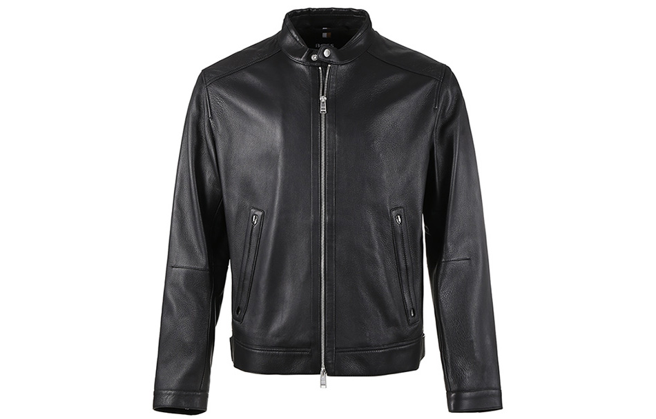 HUGO BOSS  Black Solid Slim Fit Stand Collar Long Sleeve Jacket. 50493935-001 圖 2