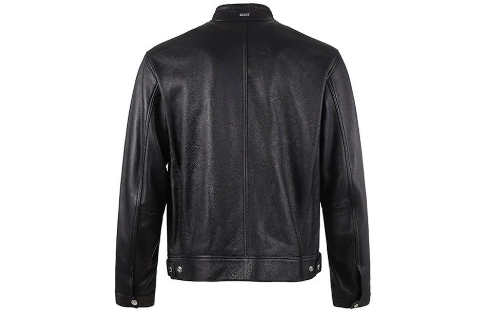 HUGO BOSS  Black Solid Slim Fit Stand Collar Long Sleeve Jacket. 50493935-001 圖 3