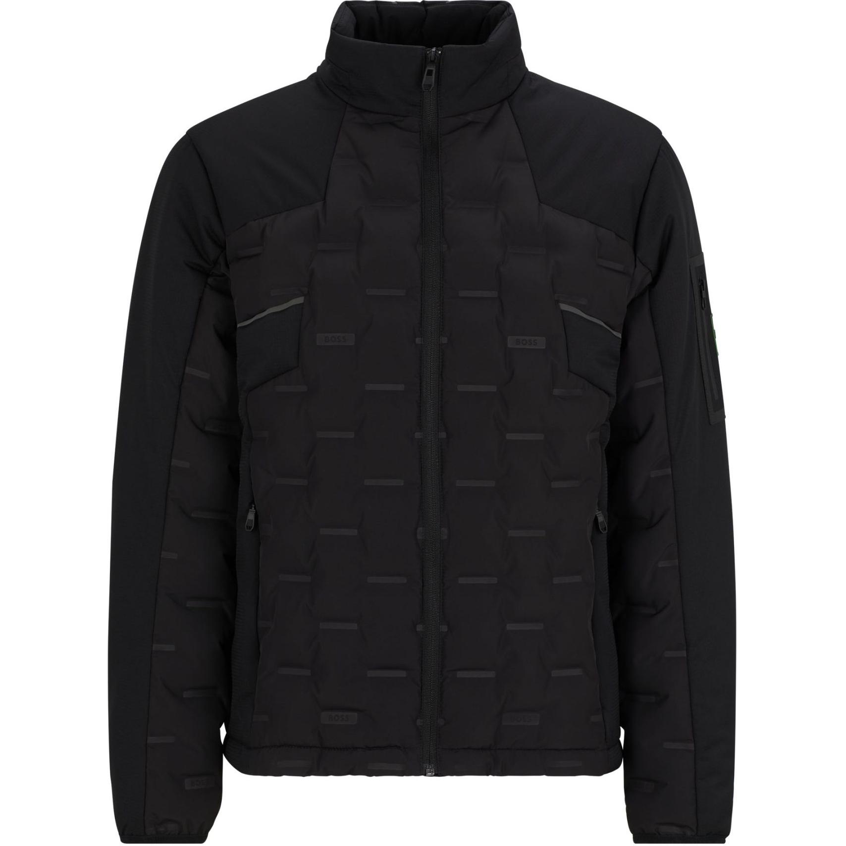 Order HUGO BOSS Jaket Hitam Zip-Up Lengan Panjang Down. 50514344-001