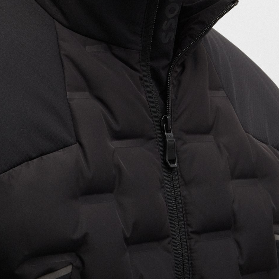 Details for HUGO BOSS Jaket Hitam Zip-Up Lengan Panjang Down. 50514344-001