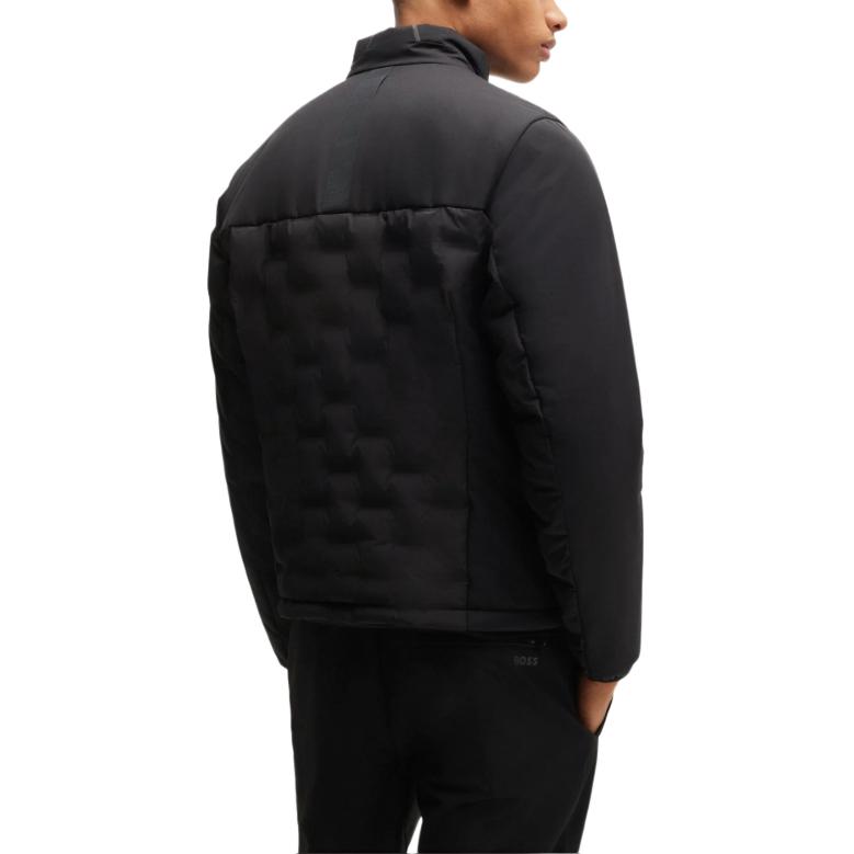 Sizing HUGO BOSS Jaket Hitam Zip-Up Lengan Panjang Down. 50514344-001