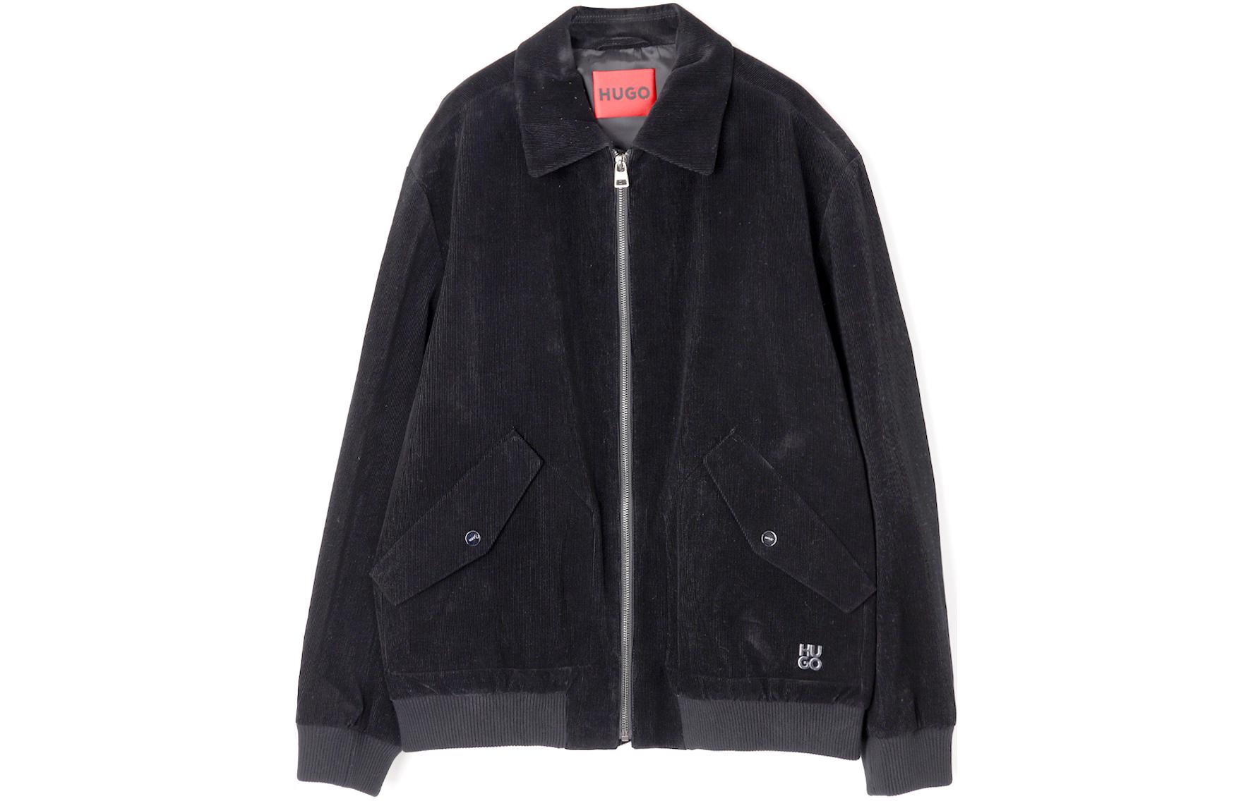 HUGO BOSS  Black Solid Zipper Collar Long-Sleeve Jacket 50497518-001 圖 2