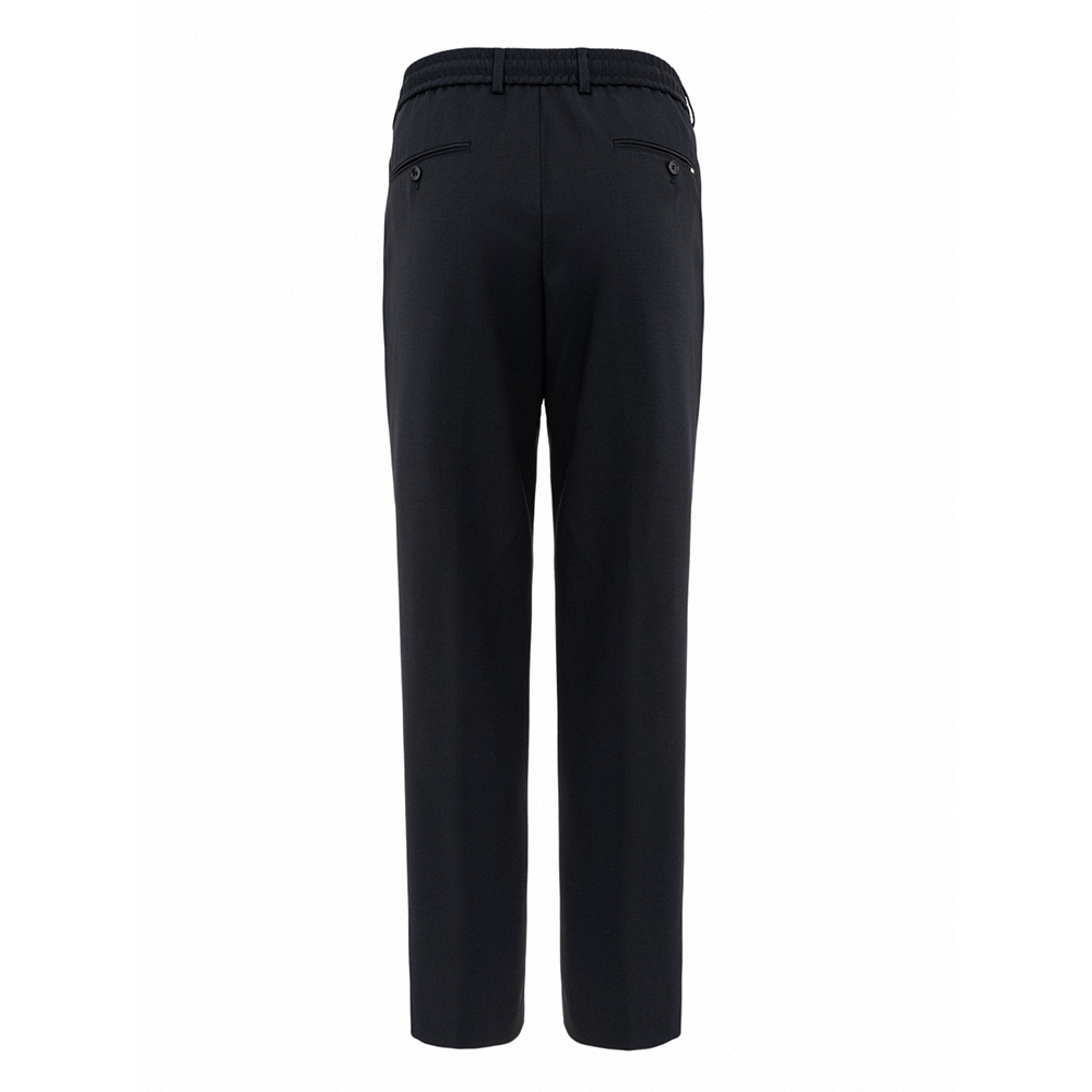 Lookbook HUGO BOSS 黑色中腰拉鍊直筒休閒長褲 50524574-001