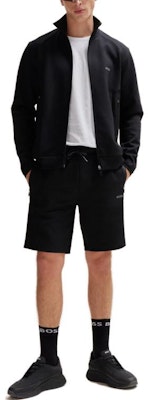 HUGO BOSS 黑色拉鍊外套印花標誌運動上衣 50504730-001 Lookbook HUGO BOSS 黑色拉鍊外套印花標誌運動上衣 50504730-001