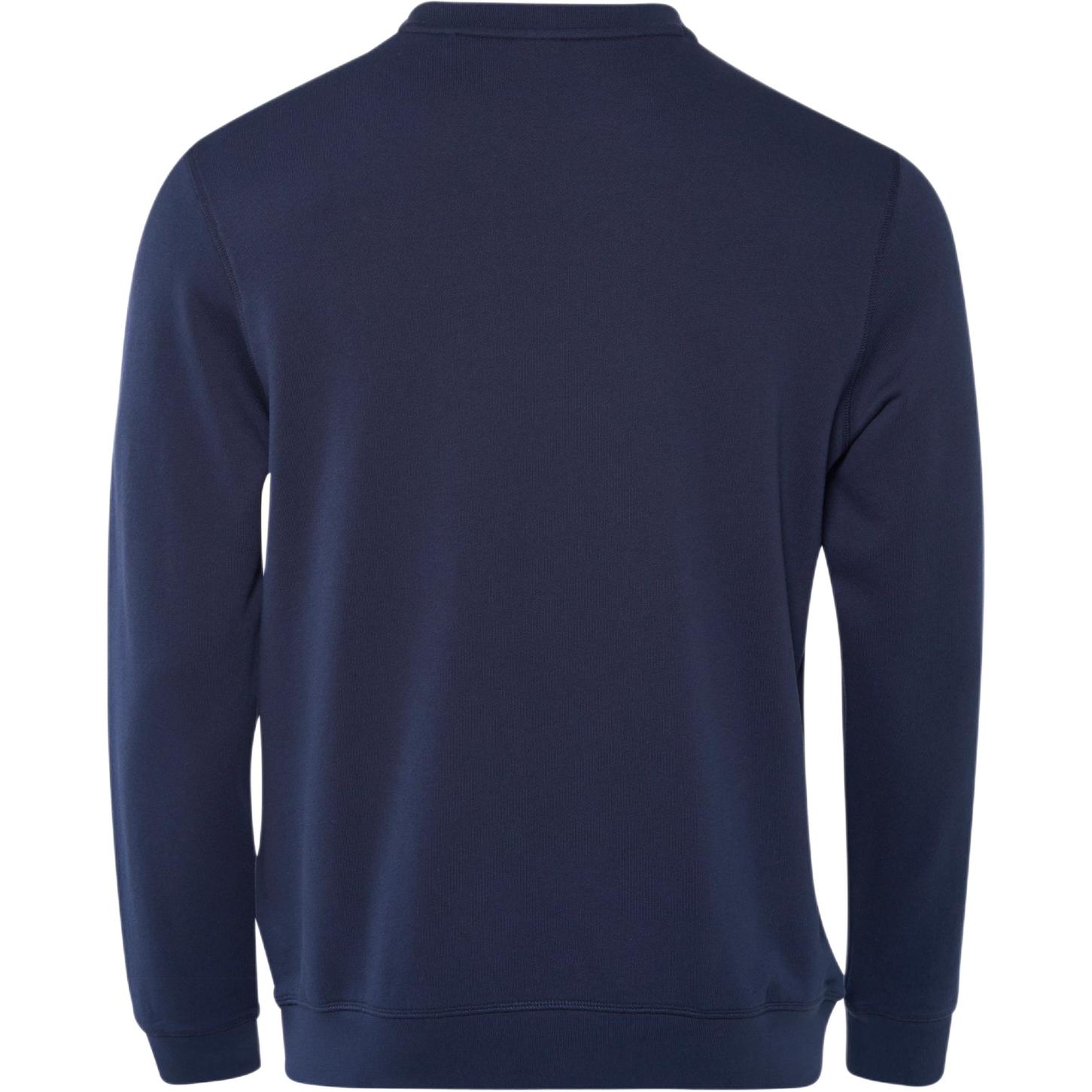 Lookbook HUGO BOSS 藍色圓領長袖衛衣帶純色Logo。 50509323-464