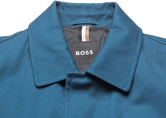 HUGO BOSS Blue Embroidered Logo Polo Collar Long Sleeve Jacket. 50470140-424 Shop HUGO BOSS Blue Embroidered Logo Polo Collar Long Sleeve Jacket. 50470140-424