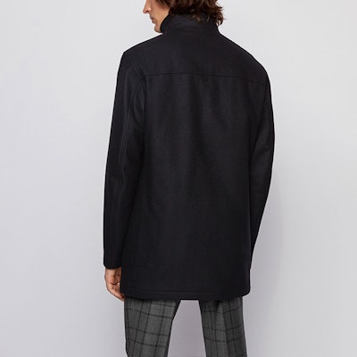 HUGO BOSS 藍色休閒長大衣附標誌與立領設計 50445384-402 Purchase HUGO BOSS 藍色休閒長大衣附標誌與立領設計 50445384-402